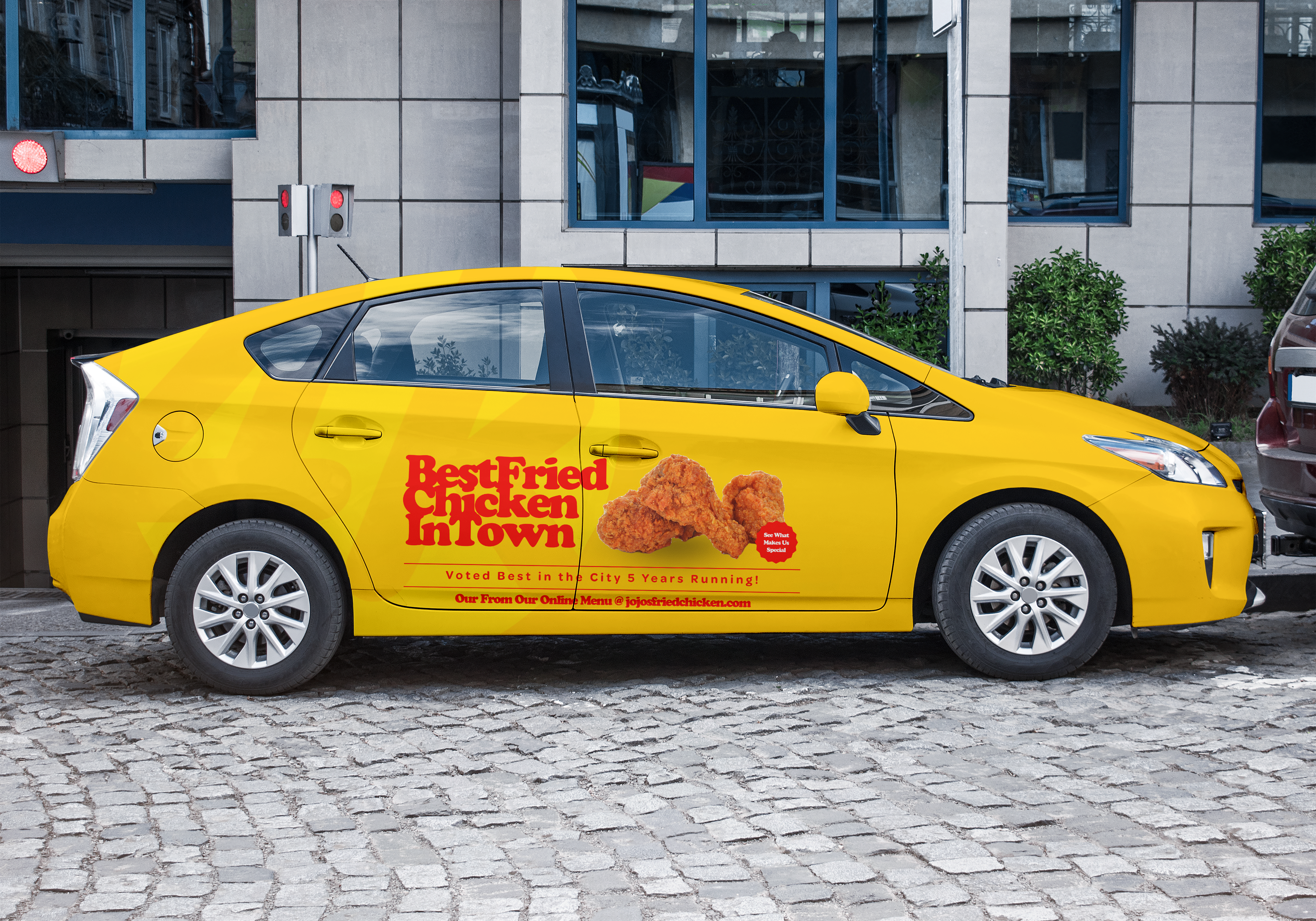 Vehicle wrapped with advertisement - earn money while you drive
